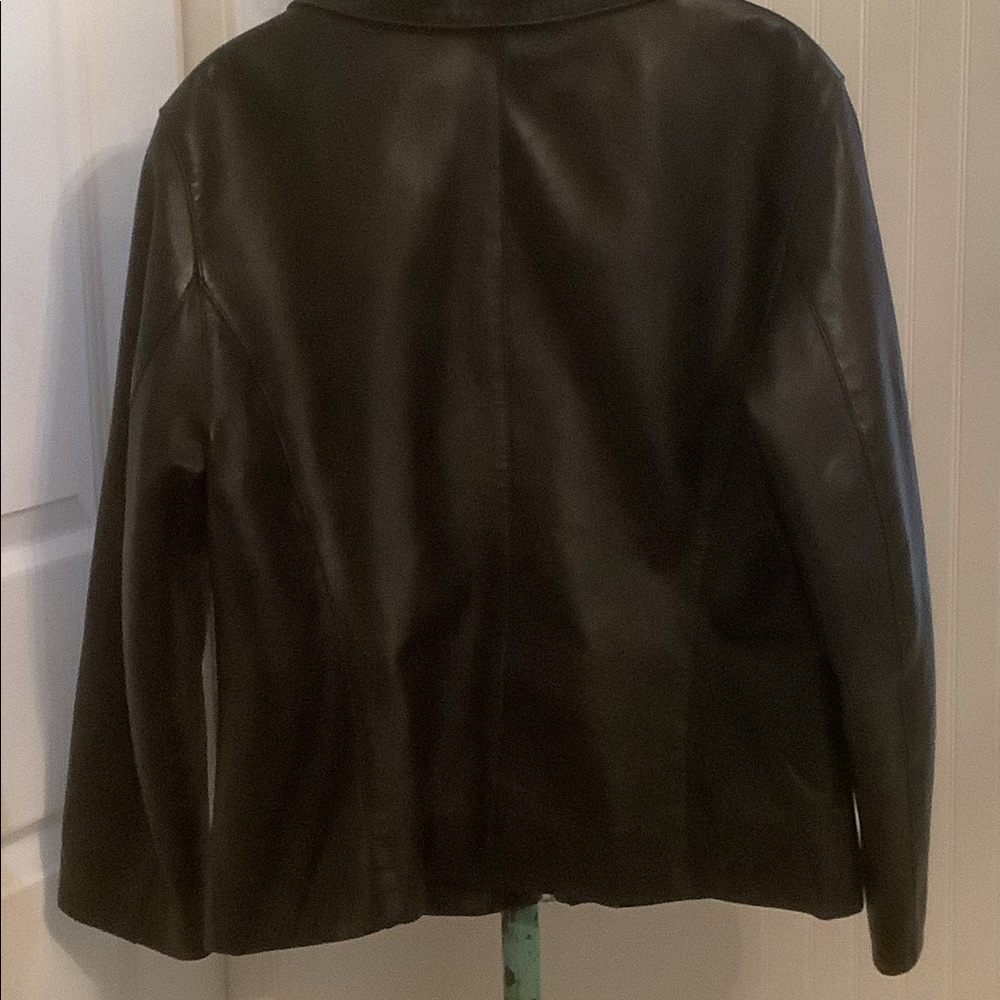 NICOLE BY NICOLE MILLER LEATHER JACKET SZ M